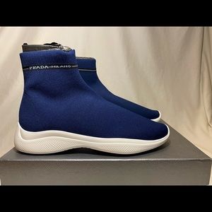 NEW $690 PRADA KNIT SOCK HIGH TOP SHOES